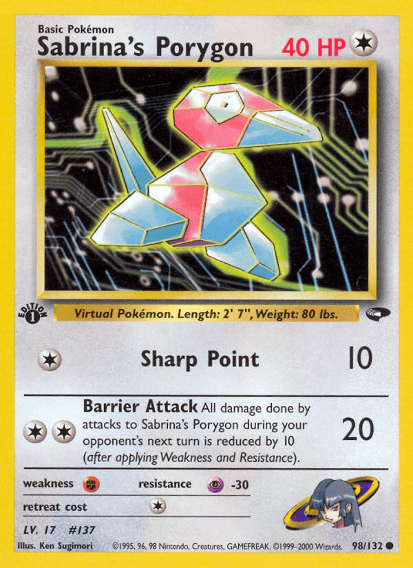 Carta Sabrina's Porygon 98/132 do set Gym Challenge — Pokémon TCG | Bynx