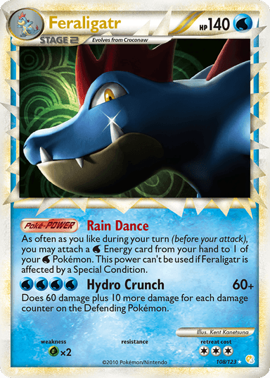 Carta Feraligatr 108/123 do set HeartGold & SoulSilver — Pokémon TCG | Bynx