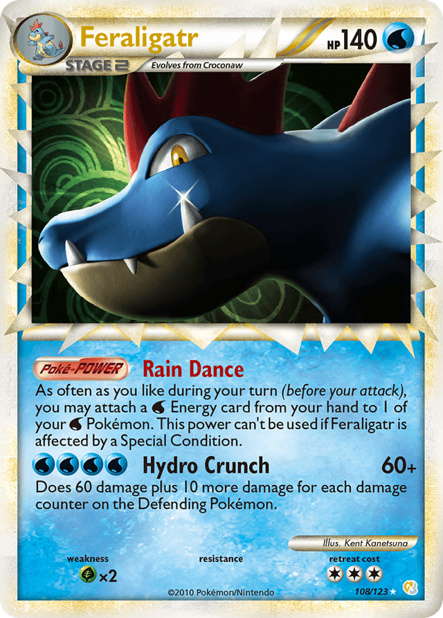 Carta Feraligatr 108/123 do set HeartGold & SoulSilver — Pokémon TCG | Bynx