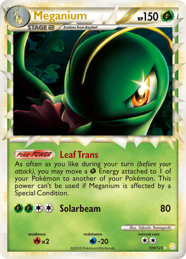 Carta Meganium 109/123 do set HeartGold & SoulSilver — Pokémon TCG | Bynx