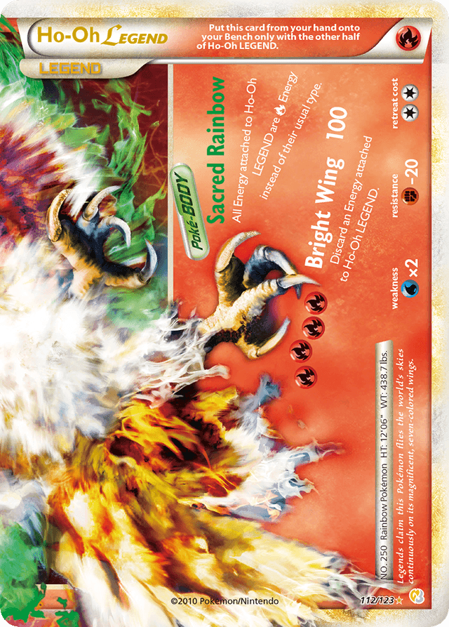Carta Ho-Oh LEGEND 112/123 do set HeartGold & SoulSilver — Pokémon TCG | Bynx