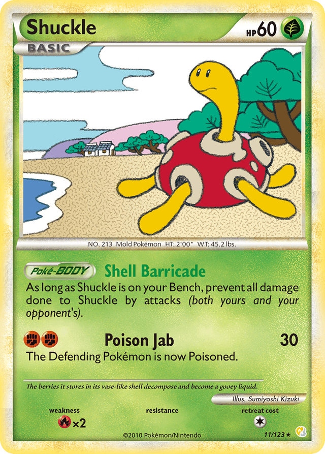 Carta Shuckle 11/123 do set HeartGold & SoulSilver — Pokémon TCG | Bynx