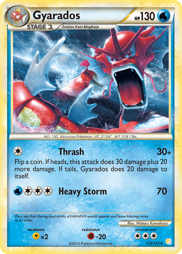 Carta Gyarados 123/123 do set HeartGold & SoulSilver — Pokémon TCG | Bynx