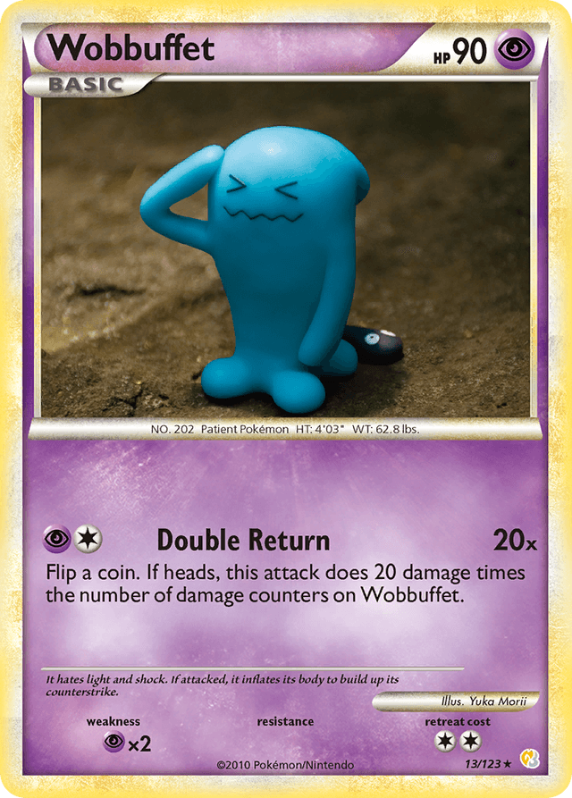 Carta Wobbuffet 13/123 do set HeartGold & SoulSilver — Pokémon TCG | Bynx
