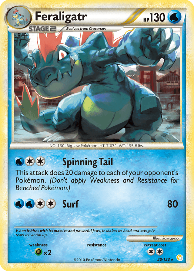 Carta Feraligatr 20/123 do set HeartGold & SoulSilver — Pokémon TCG | Bynx