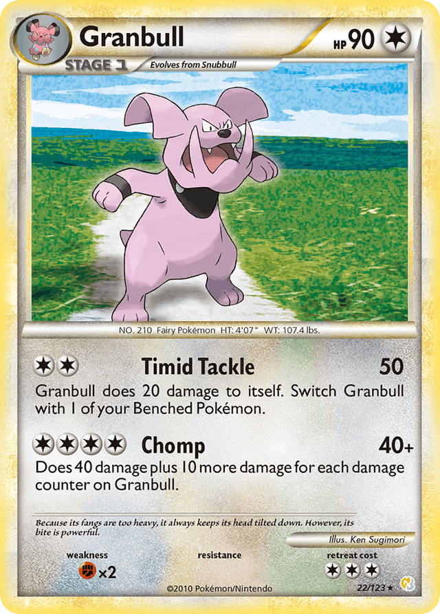 Carta Granbull 22/123 do set HeartGold & SoulSilver — Pokémon TCG | Bynx
