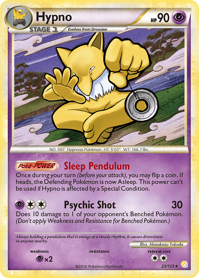 Carta Hypno 23/123 do set HeartGold & SoulSilver — Pokémon TCG | Bynx