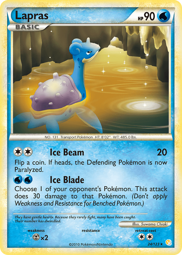 Carta Lapras 24/123 do set HeartGold & SoulSilver — Pokémon TCG | Bynx