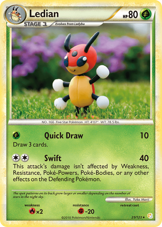 Carta Ledian 25/123 do set HeartGold & SoulSilver — Pokémon TCG | Bynx