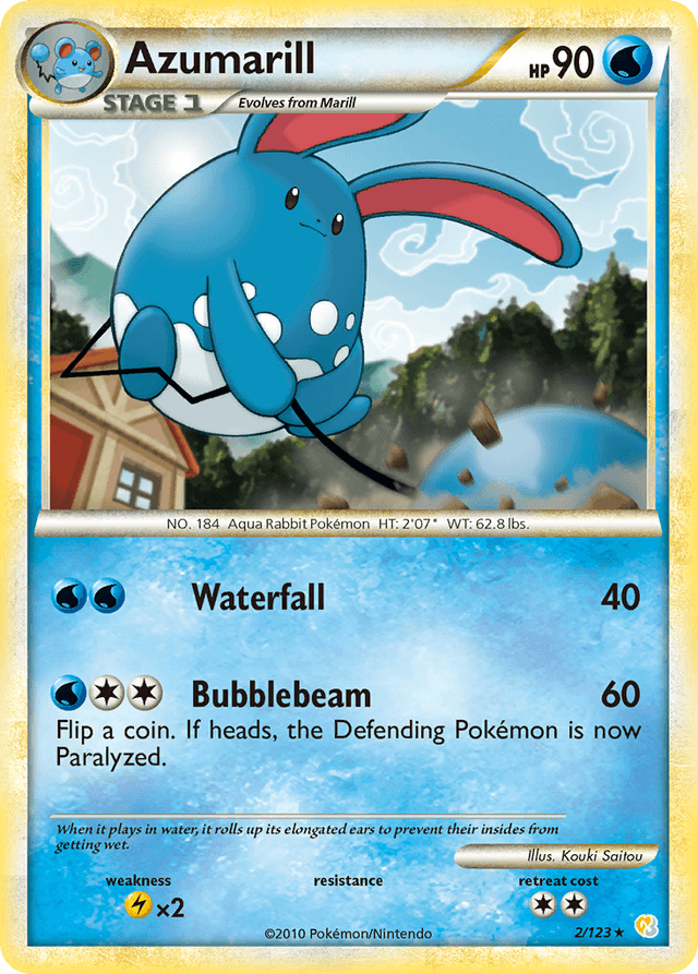Carta Azumarill 2/123 do set HeartGold & SoulSilver — Pokémon TCG | Bynx