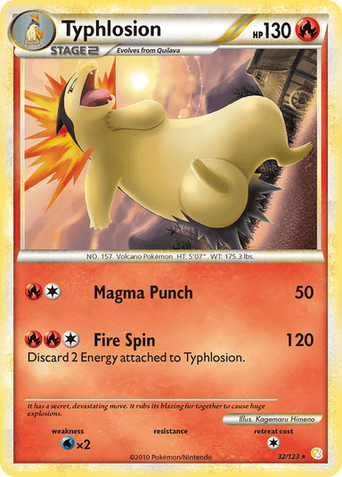 Carta Typhlosion 32/123 do set HeartGold & SoulSilver — Pokémon TCG | Bynx