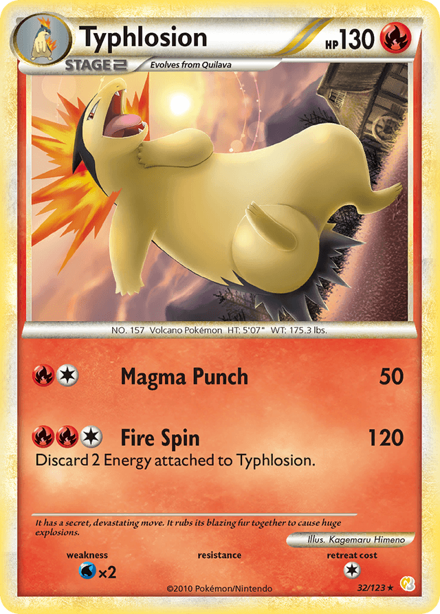 Carta Typhlosion 32/123 do set HeartGold & SoulSilver — Pokémon TCG | Bynx
