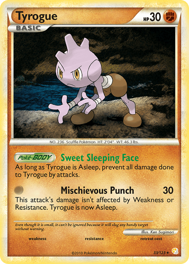 Carta Tyrogue 33/123 do set HeartGold & SoulSilver — Pokémon TCG | Bynx