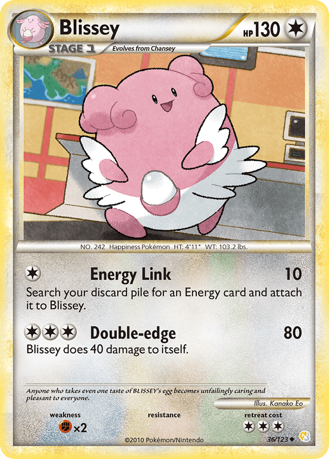 Carta Blissey 36/123 do set HeartGold & SoulSilver — Pokémon TCG | Bynx