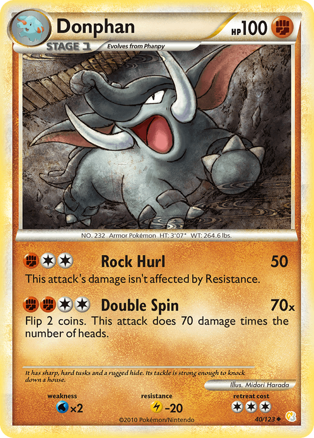 Carta Donphan 40/123 do set HeartGold & SoulSilver — Pokémon TCG | Bynx