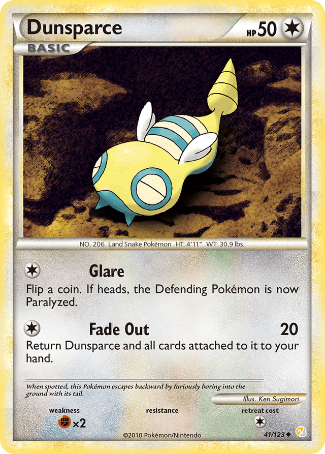 Carta Dunsparce 41/123 do set HeartGold & SoulSilver — Pokémon TCG | Bynx