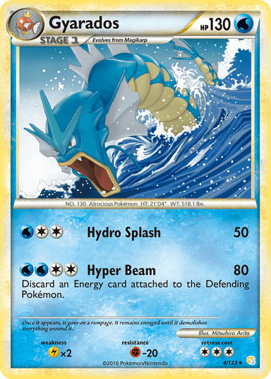 Carta Gyarados 4/123 do set HeartGold & SoulSilver — Pokémon TCG | Bynx