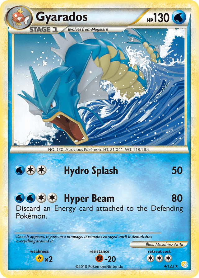 Carta Gyarados 4/123 do set HeartGold & SoulSilver — Pokémon TCG | Bynx