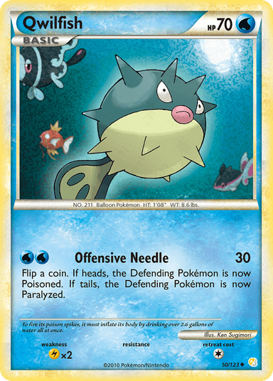 Carta Qwilfish 50/123 do set HeartGold & SoulSilver — Pokémon TCG | Bynx