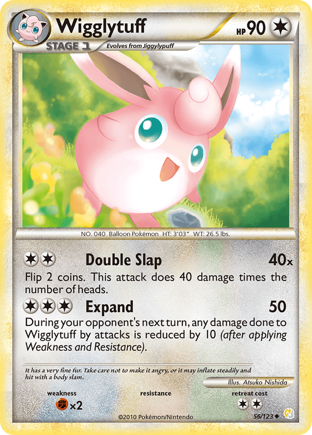 Carta Wigglytuff 56/123 do set HeartGold & SoulSilver — Pokémon TCG | Bynx