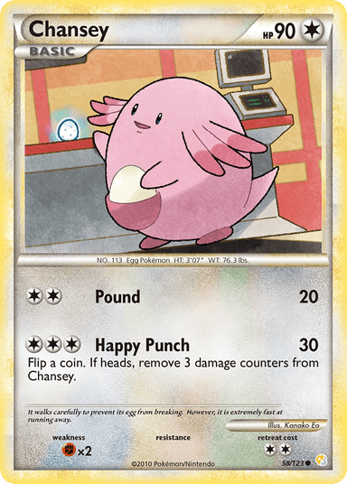 Carta Chansey 58/123 do set HeartGold & SoulSilver — Pokémon TCG | Bynx