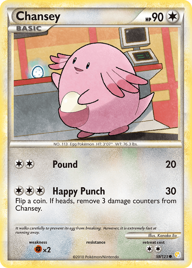 Carta Chansey 58/123 do set HeartGold & SoulSilver — Pokémon TCG | Bynx