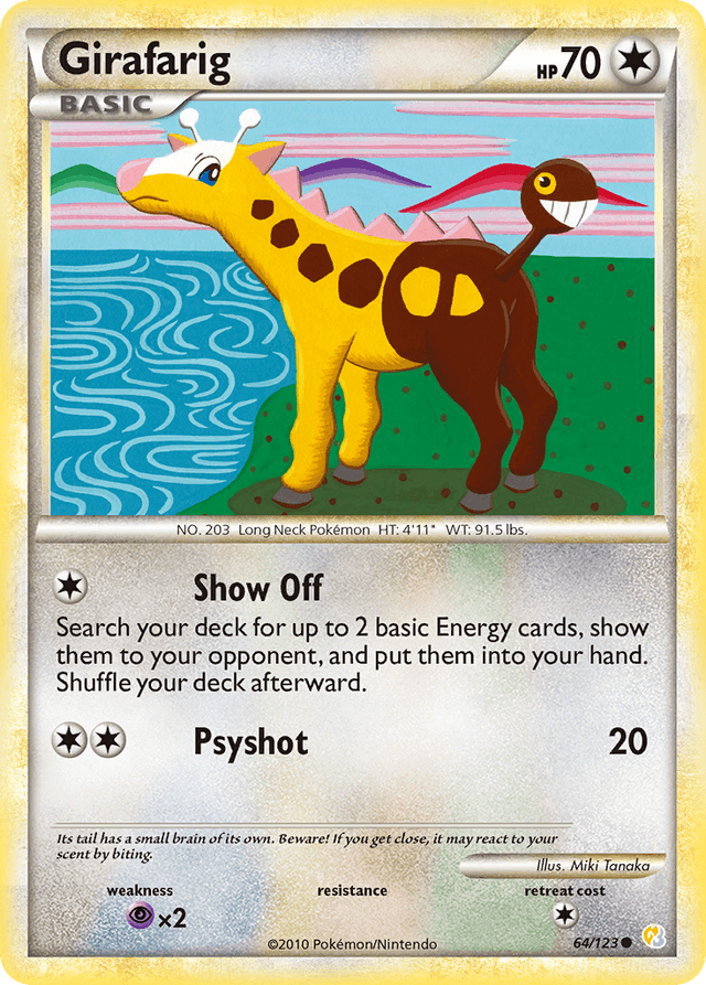 Carta Girafarig 64/123 do set HeartGold & SoulSilver — Pokémon TCG | Bynx