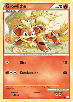 Growlithe 65 — HeartGold & SoulSilver