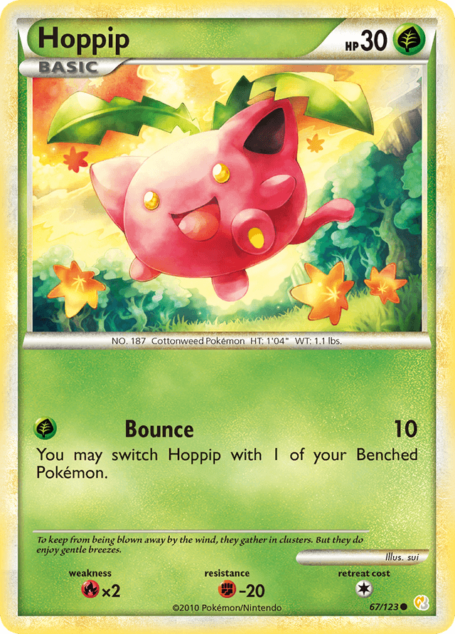 Carta Hoppip 67/123 do set HeartGold & SoulSilver — Pokémon TCG | Bynx