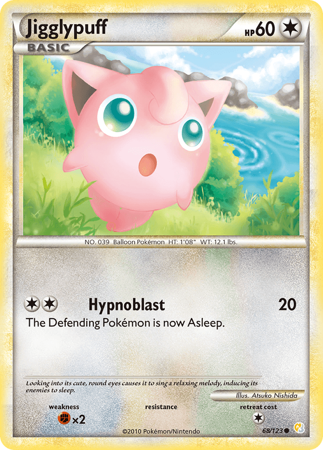 Carta Jigglypuff 68/123 do set HeartGold & SoulSilver — Pokémon TCG | Bynx