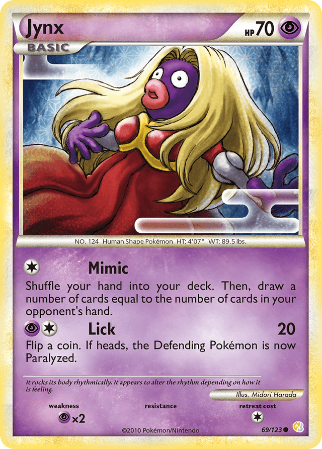 Carta Jynx 69/123 do set HeartGold & SoulSilver — Pokémon TCG | Bynx