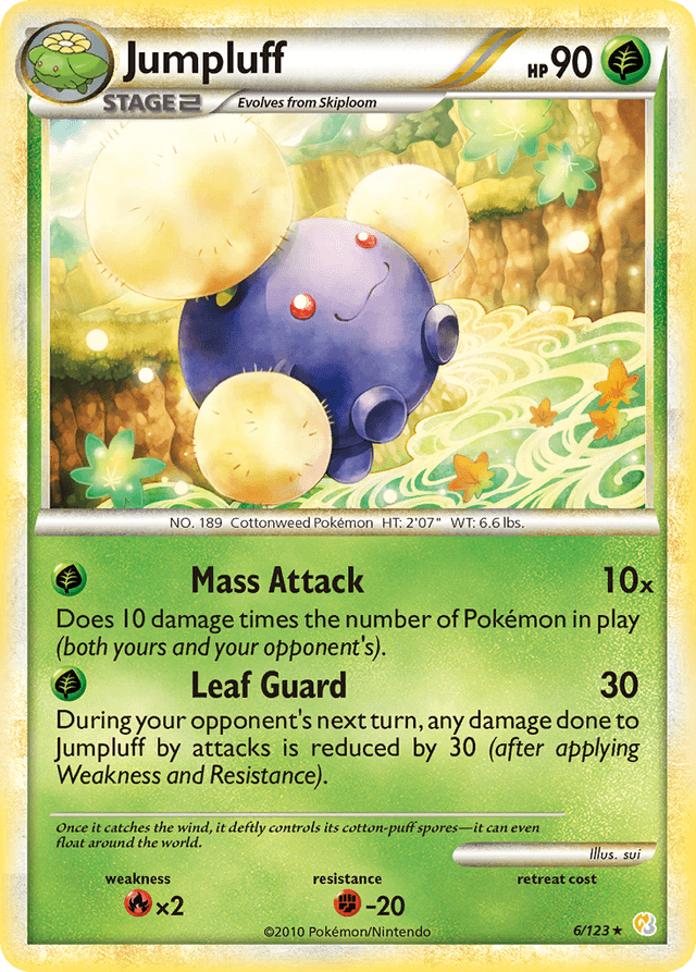 Carta Jumpluff 6/123 do set HeartGold & SoulSilver — Pokémon TCG | Bynx