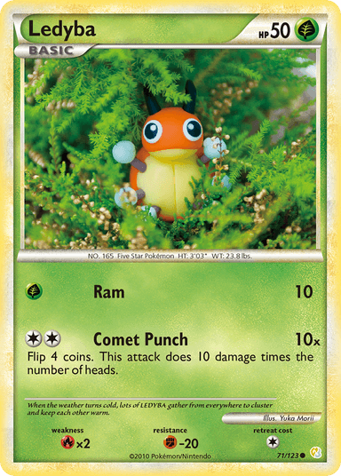 Carta Ledyba 71/123 do set HeartGold & SoulSilver — Pokémon TCG | Bynx