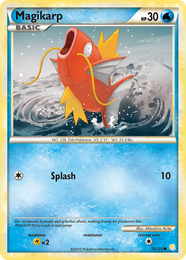 Carta Magikarp 72/123 do set HeartGold & SoulSilver — Pokémon TCG | Bynx