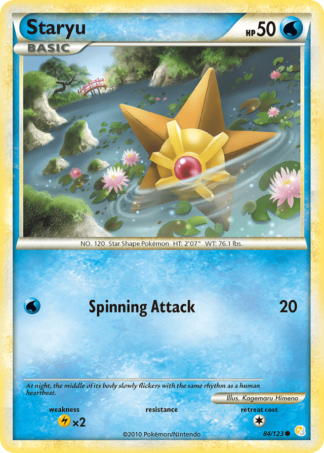 Carta Staryu 84/123 do set HeartGold & SoulSilver — Pokémon TCG | Bynx