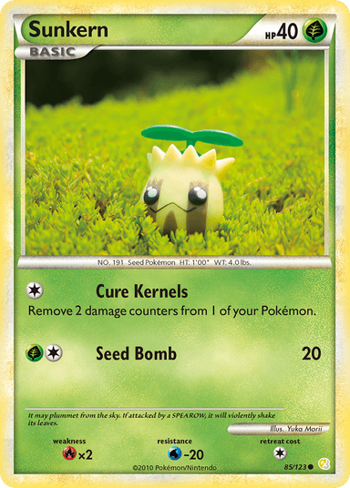 Carta Sunkern 85/123 do set HeartGold & SoulSilver — Pokémon TCG | Bynx