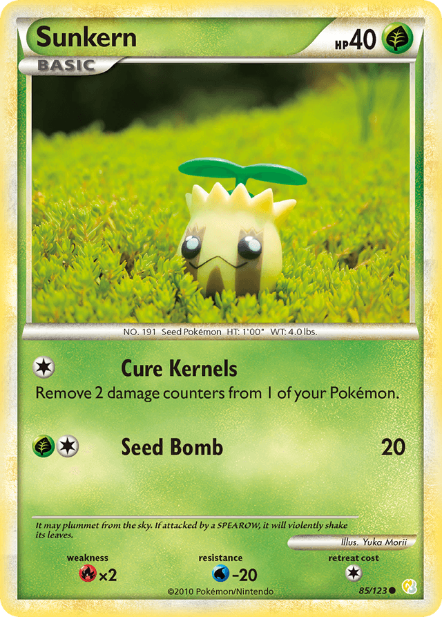 Carta Sunkern 85/123 do set HeartGold & SoulSilver — Pokémon TCG | Bynx