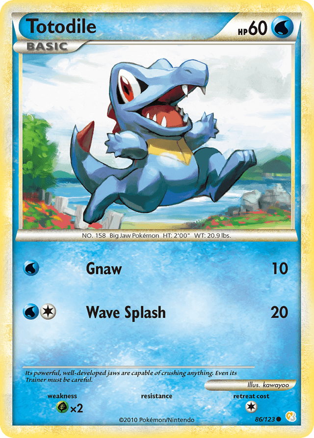 Carta Totodile 86/123 do set HeartGold & SoulSilver — Pokémon TCG | Bynx