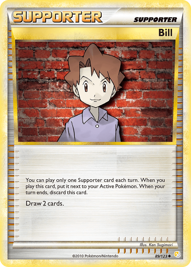 Carta Bill 89/123 do set HeartGold & SoulSilver — Pokémon TCG | Bynx