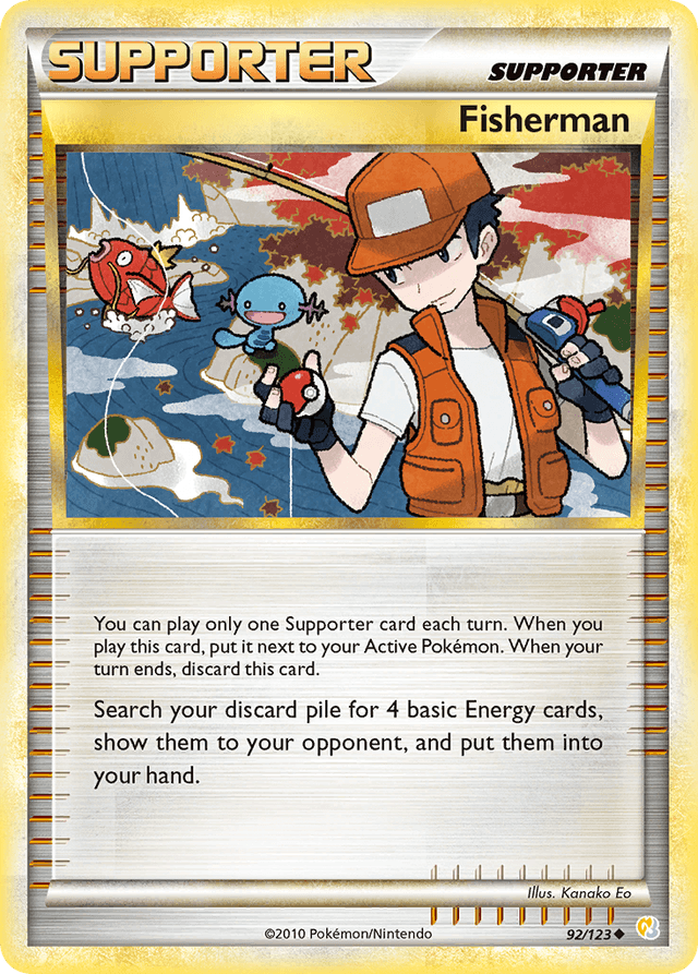 Carta Fisherman 92/123 do set HeartGold & SoulSilver — Pokémon TCG | Bynx
