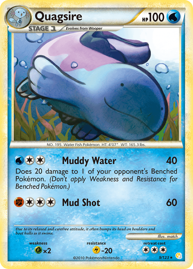 Carta Quagsire 9/123 do set HeartGold & SoulSilver — Pokémon TCG | Bynx