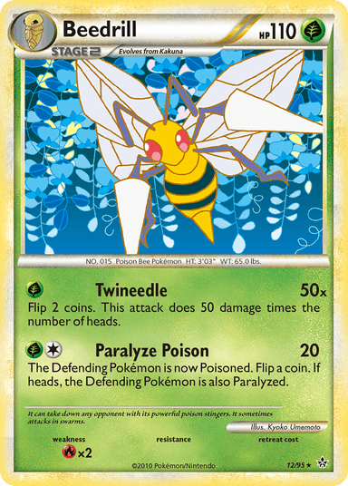 Carta Beedrill 12/95 do set HS—Unleashed — Pokémon TCG | Bynx