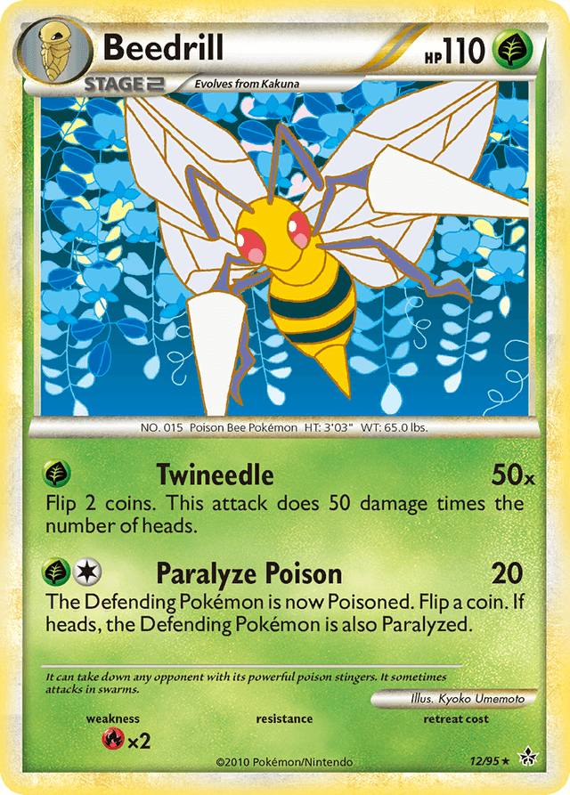 Carta Beedrill 12/95 do set HS—Unleashed — Pokémon TCG | Bynx