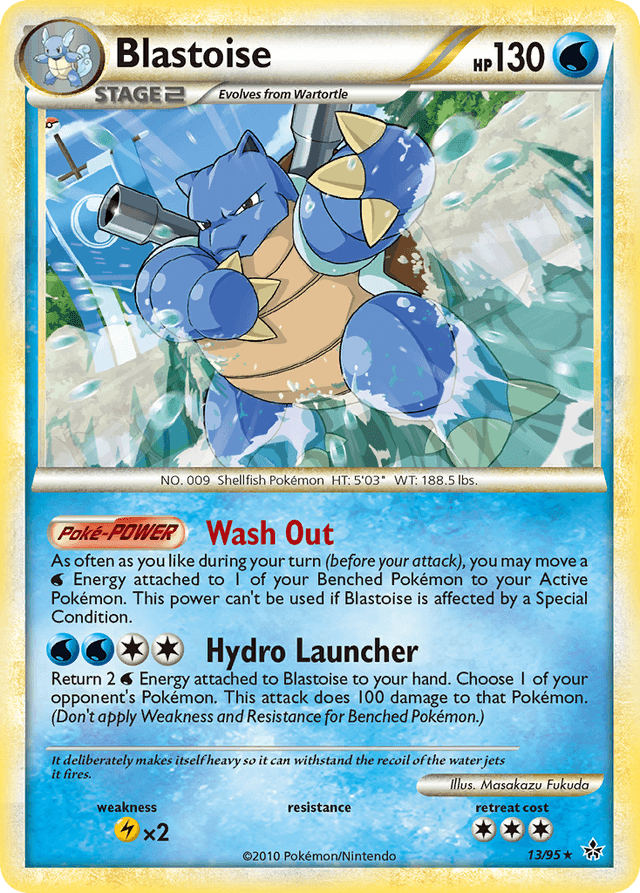 Carta Blastoise 13/95 do set HS—Unleashed — Pokémon TCG | Bynx