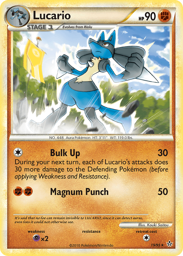 Carta Lucario 19/95 do set HS—Unleashed — Pokémon TCG | Bynx