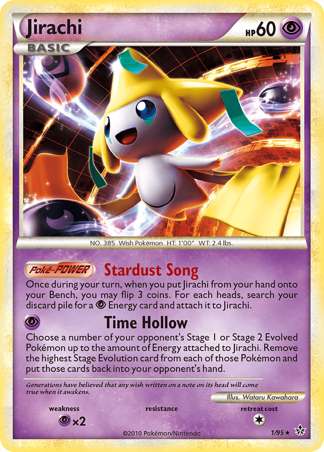 Carta Jirachi 1/95 do set HS—Unleashed — Pokémon TCG | Bynx