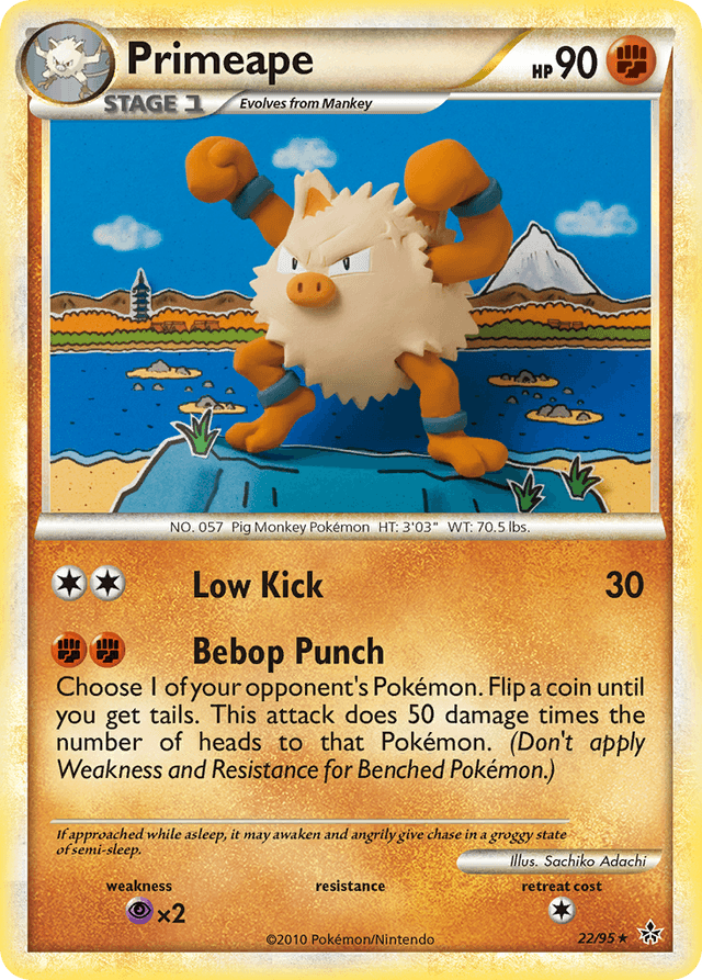 Carta Primeape 22/95 do set HS—Unleashed — Pokémon TCG | Bynx