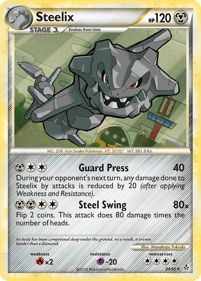 Carta Steelix 24/95 do set HS—Unleashed — Pokémon TCG | Bynx
