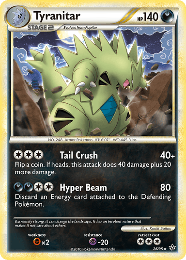 Carta Tyranitar 26/95 do set HS—Unleashed — Pokémon TCG | Bynx