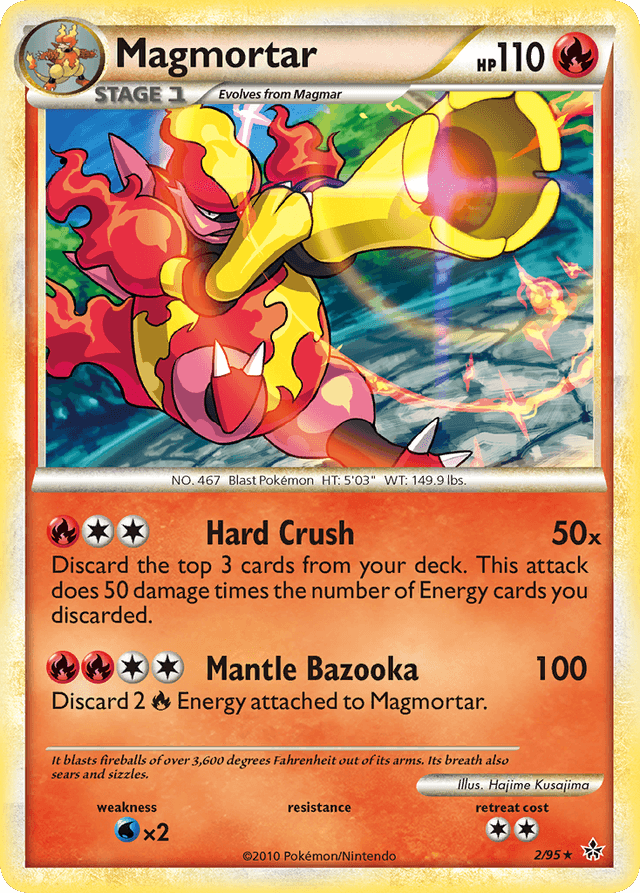 Carta Magmortar 2/95 do set HS—Unleashed — Pokémon TCG | Bynx